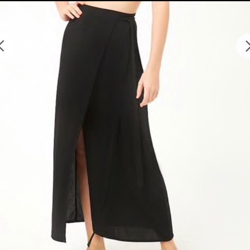 Long wrap skirt